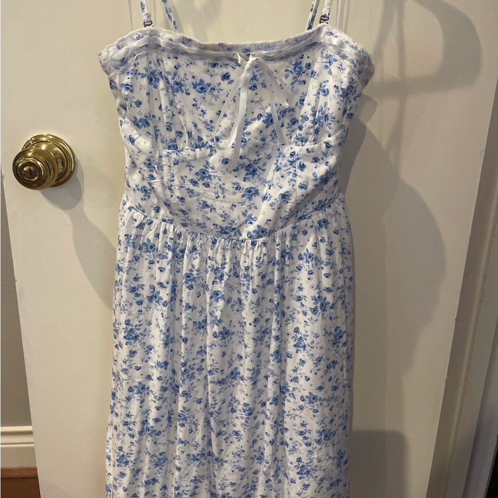 Aeropostale blue and white floral dress